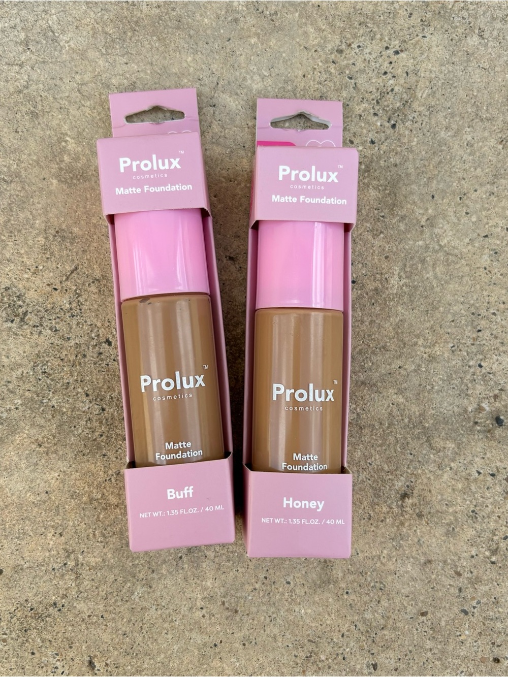 Prolux Matte Foundation Buff Honey Shades 40ml New Sealed Cruelty Free Lot 2